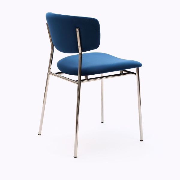 Стул Deimos, микровелюр синий, опоры хром от интернет-магазина IDODOM.RU