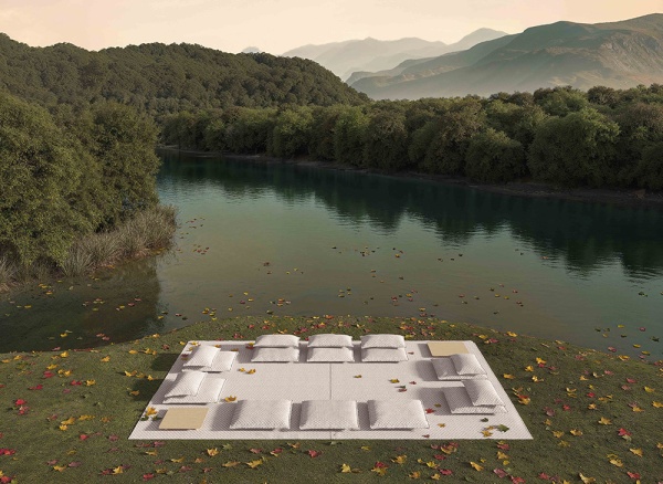 Подушка напольная Nomad Tuareg white от интернет-магазина IDODOM.RU