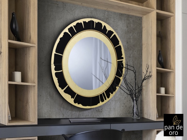 Ocaso Настенное зеркало черный/золотой D90 от интернет-магазина IDODOM.RU