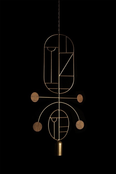 Подвесной светильник Wooden Dots WDS08 Gold/walnut от интернет-магазина IDODOM.RU