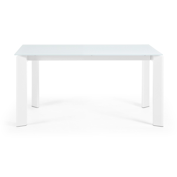 ATTA Стол 160 (220) x90 белое стекло от интернет-магазина IDODOM.RU