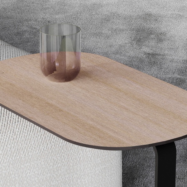 Журнальный столик приставной Side шпон ванильный шоколад от интернет-магазина IDODOM.RU