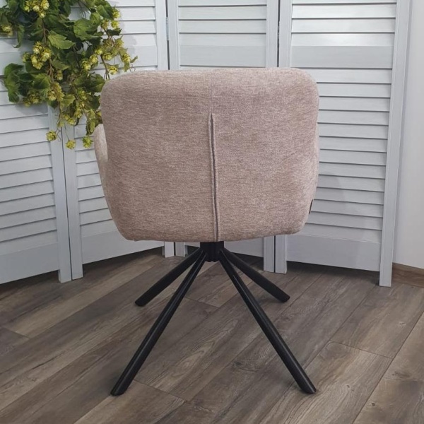 Стул Luis шенил бежевый, поворотно-возвратный механизм 180 градусов от интернет-магазина IDODOM.RU