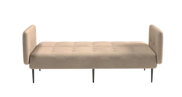 Monaco диван-кровать прямой с подлокотниками, трехместный, бархат бежевый 5 от интернет-магазина IDODOM.RU