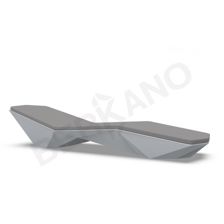 Шезлонг Quaro с подушками Concrete Gray, Graphite