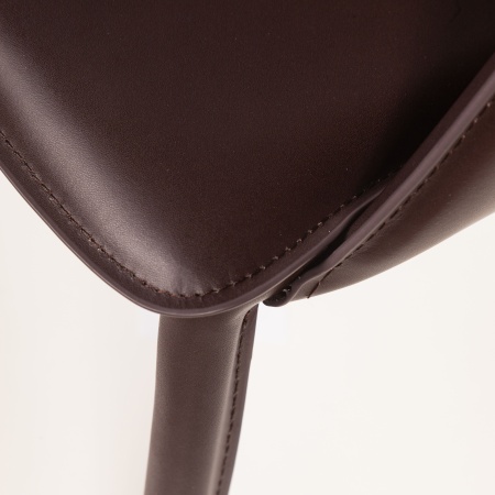 Стул  с подлокотниками GIO, кожа коричневый от интернет-магазина IDODOM.RU