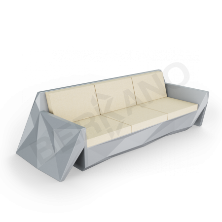 Диван Quaro с подушками Graphite, Bone Brown