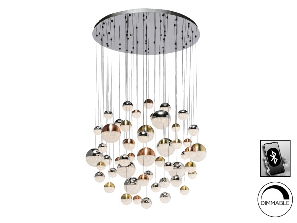 Подвесной светильник Sphere Ø140 55L BLUETOOTH цветной от интернет-магазина IDODOM.RU