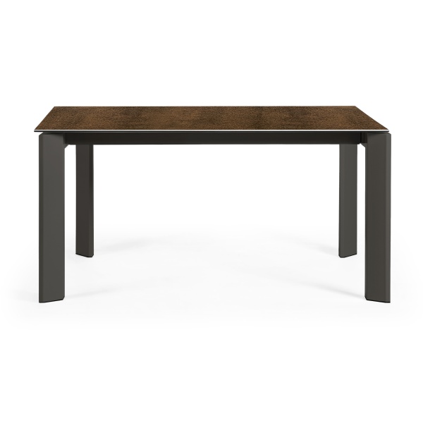 Стол Atta 160 (220) x90 антрацит, коричневый, керамика от интернет-магазина IDODOM.RU