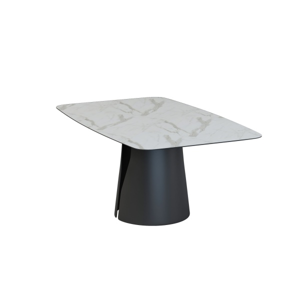 Стол овальный GIO 160, керамика матовая, белая от интернет-магазина IDODOM.RU