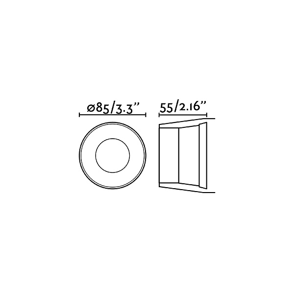 Встраиваемый светильник Gas черный от интернет-магазина IDODOM.RU