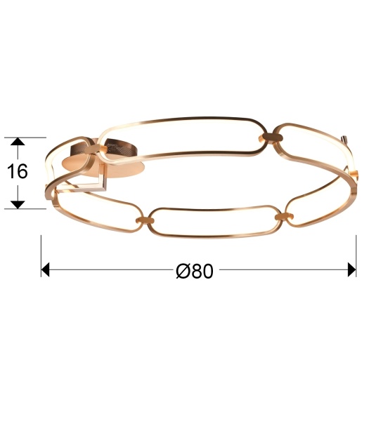 Потолочный светильник Colette Ø80 розовое золото от интернет-магазина IDODOM.RU
