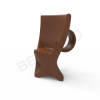 Стул с ручкой Coffee коричневого цвета