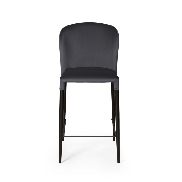 Стул полубарный Albert, бархат серый 27 /опора конус от интернет-магазина IDODOM.RU