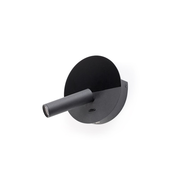 Настенный светильник DUAS Black Reader с USB от интернет-магазина IDODOM.RU