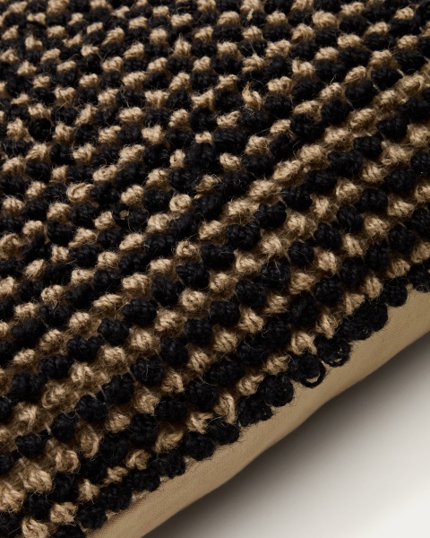 Чехол для подушки Sayen из черного джута 50 x 50 см от интернет-магазина IDODOM.RU