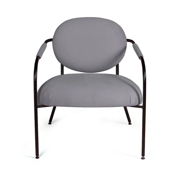 Лаунж кресло EGO, велюр серый от интернет-магазина IDODOM.RU