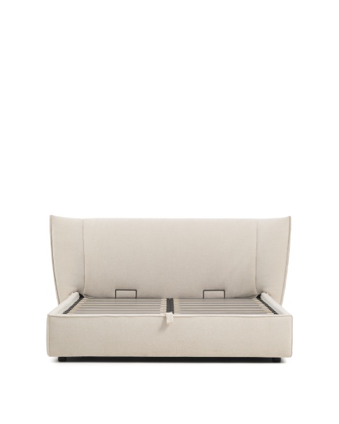 Кровать Arvian бежевого цвета из шенилла с ящиком для хранения 160 х 200 см от интернет-магазина IDODOM.RU