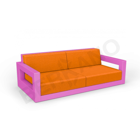 Диван Quarter lounge с подушками Royal Purple, Orange