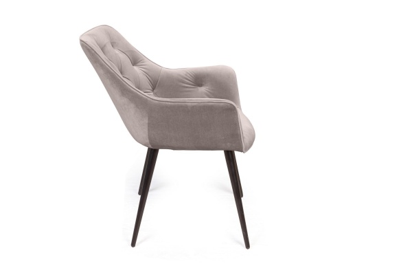 Стул Archi поворотный 90 градусов, функция возврата, антишум, бархат пепельно-бежевый 25, опора конус от интернет-магазина IDODOM.RU