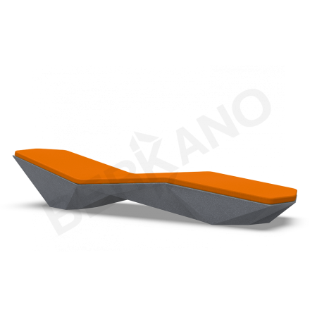 Шезлонг Quaro с подушками Black Granite, Orange