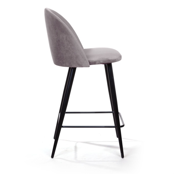 Стул полубарный Thomas, бархат светло-серый 26 от интернет-магазина IDODOM.RU