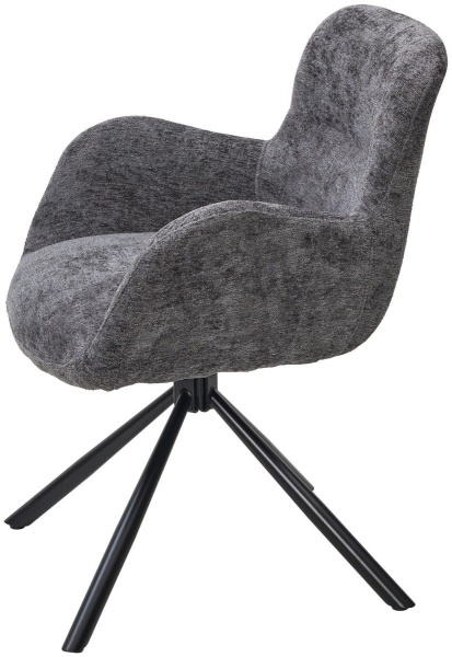 Стул Luis шенил серый, поворотно-возвратный механизм 180 градусов от интернет-магазина IDODOM.RU