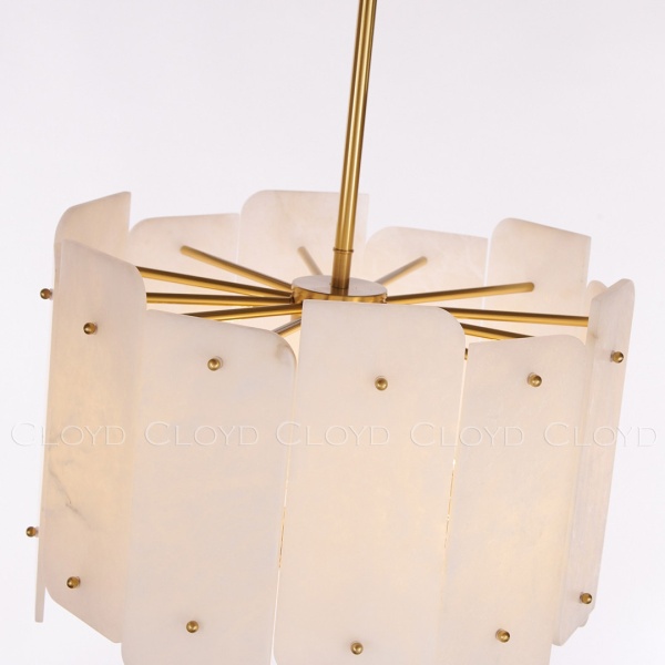 Люстра Cloyd HERCULANUM-C C5 / Ø50 см - алебастр - латунь (арт.11200) от интернет-магазина IDODOM.RU