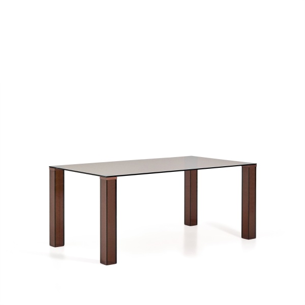 Стол Adularia из коричневого закаленного стекла 160 x 90 см от интернет-магазина IDODOM.RU