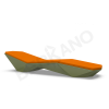 Шезлонг Quaro с подушками Olive green, Orange