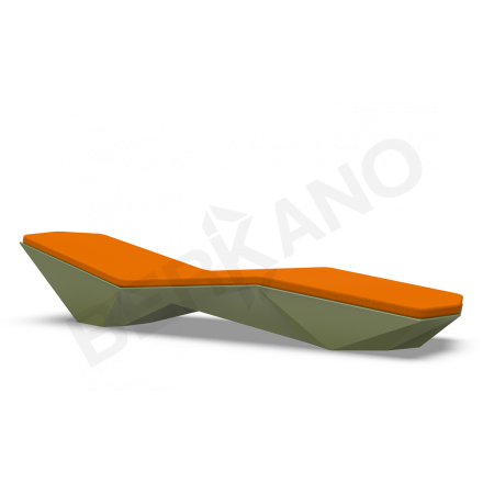 Шезлонг Quaro с подушками Olive green, Orange