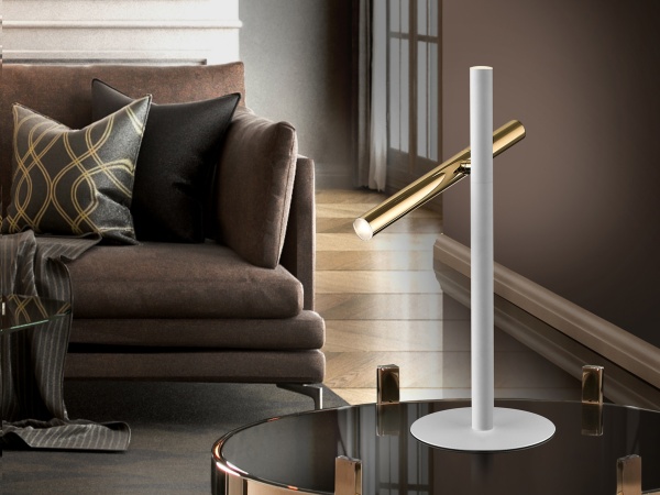 Настольная лампа Varas 2L золото белый от интернет-магазина IDODOM.RU