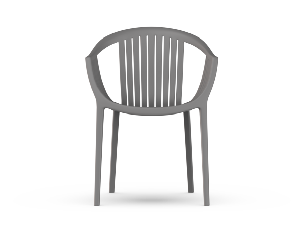 Стул  с подлокотниками EPOS, пластик серый от интернет-магазина IDODOM.RU