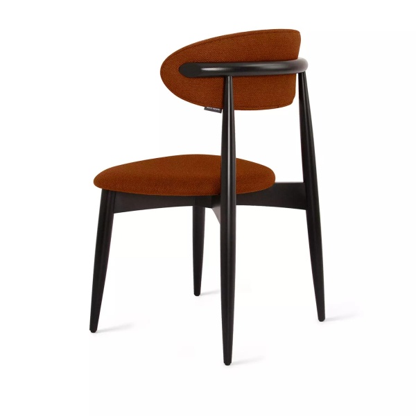 Стул Paolo, бук натуральный (эмаль черная), рогожка, красный от интернет-магазина IDODOM.RU