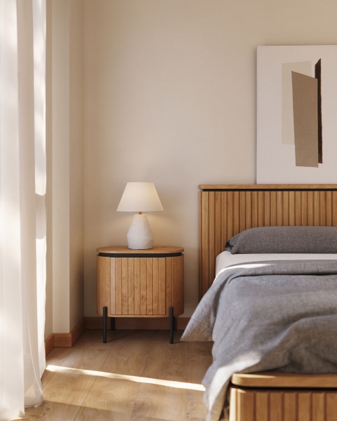 Licia Прикроватная тумбочка из дерева манго с натуральной отделкой 55 x 55 с от интернет-магазина IDODOM.RU