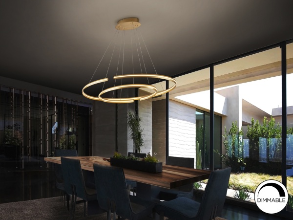 Подвесной светильник Elipse золотой большой DIM BLUETOOTH от интернет-магазина IDODOM.RU