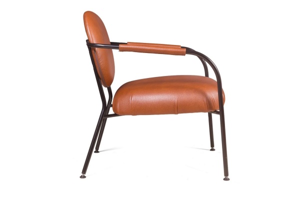 Лаунж кресло EGO, искусственная кожа, коричневый от интернет-магазина IDODOM.RU