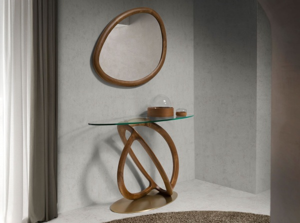 Зеркало 3245/21073E в деревянной раме орехового цвета от интернет-магазина IDODOM.RU