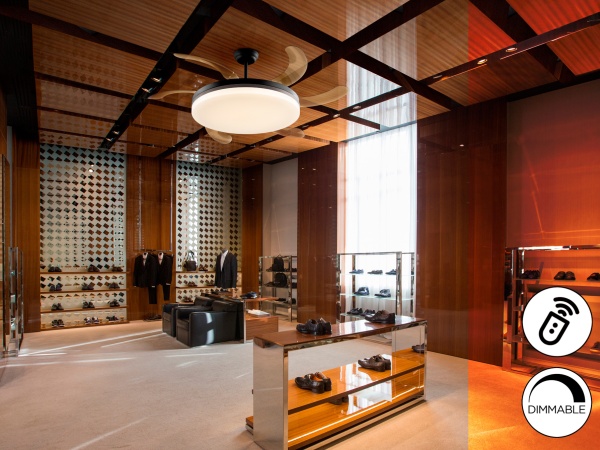 Vento Вентилятор потолочный со светодиодом черный D80/150 DIM от интернет-магазина IDODOM.RU