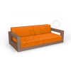 Диван Quarter lounge с подушками Brown, Orange