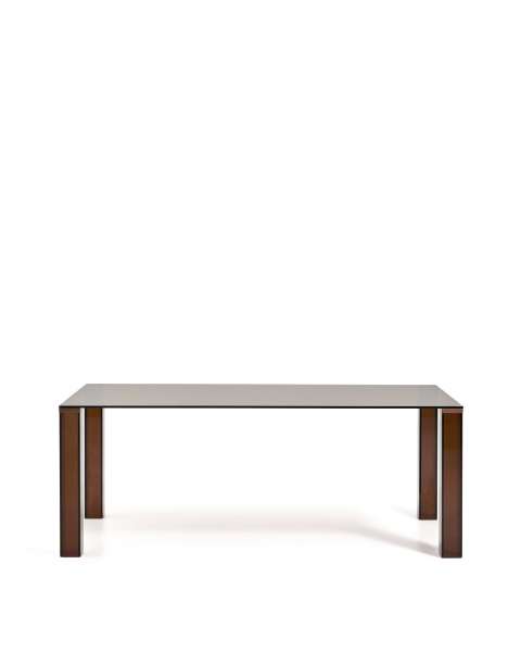 Стол Adularia из коричневого закаленного стекла 200 x 100 см от интернет-магазина IDODOM.RU