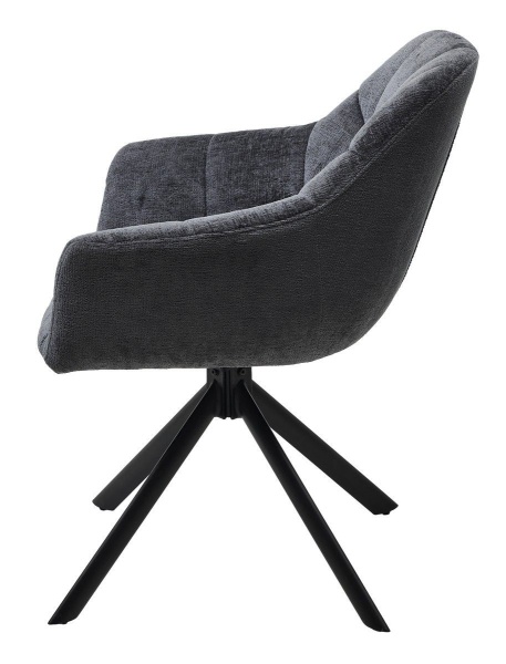 Стул Abba шенилл темно-серый, поворотно-возвратный механизм 180 градусов с возвратом от интернет-магазина IDODOM.RU