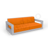 Диван Quarter lounge с подушками Concrete Gray, Orange