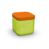 Пуф Grace зеленого цвета, аксессуар оранжевого цвета