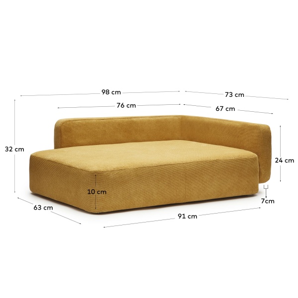 Bowie cover for large bed for pets in mustard от интернет-магазина IDODOM.RU