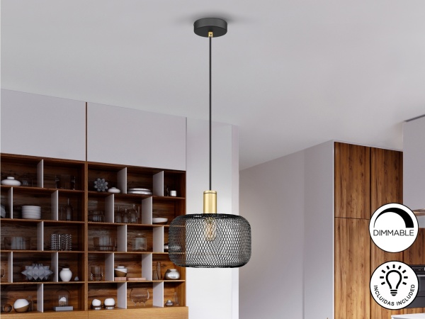 Подвесной светильник Osiris 1L черно-золотой от интернет-магазина IDODOM.RU