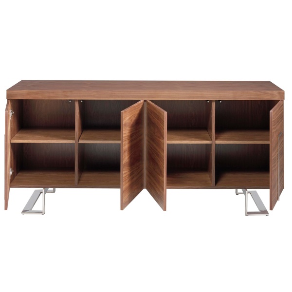 Сервант MK2103SB /3221 из орехового дерева и хромированной стали от интернет-магазина IDODOM.RU