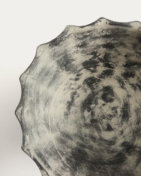 Ваза Valura из папье-маше серая Ø 26 см от интернет-магазина IDODOM.RU