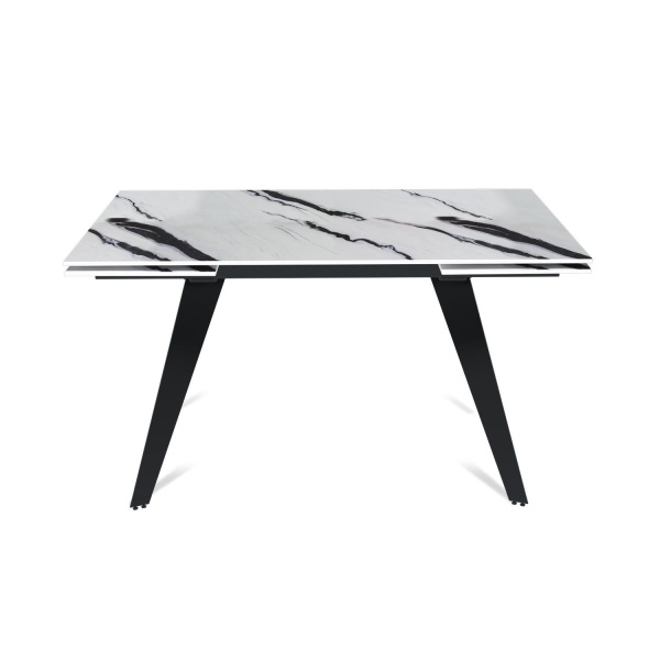 Стол раскладной Rhein (140+40+40), керамика глянцевая Panda White от интернет-магазина IDODOM.RU