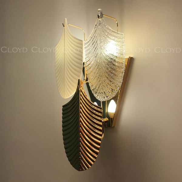 Бра Cloyd BONGA-A W3 / выс. 50 см - золото - керамика (арт.20159) от интернет-магазина IDODOM.RU